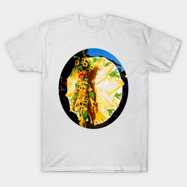 Drag queen in LGBT sunflower costume T-Shirt by Marccelus